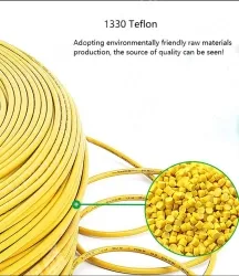 Teflon Wire Cable 24AWG Black 7 cores