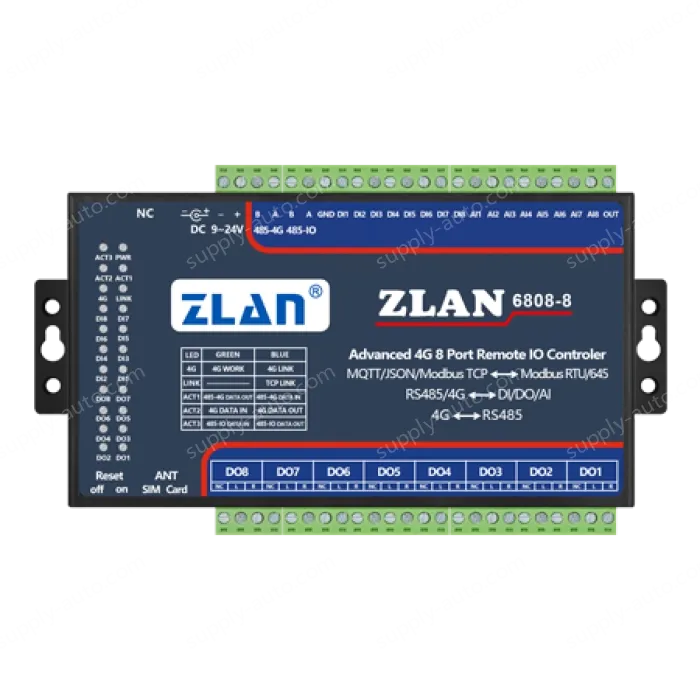 8-channel DI/DO/AI remote IO controller