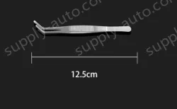 Stainless steel tweezers Curved round head (thick) 12.5cm