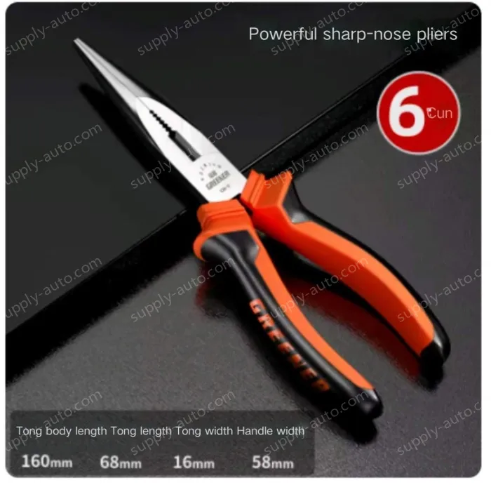 Powerful 6 inch needle-nose pliers