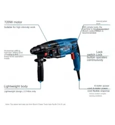 GBH 220 (bare metal version) + 4-pit 1 series drill bits 6 pieces 6/6/8/8/10/12*160