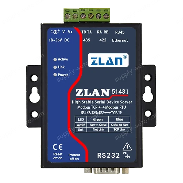 ZLAN5143I Full-isolation Serial Device Server