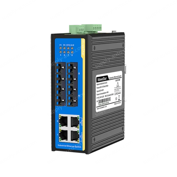 [100 Gigabit 4 Optical 4 Electrical] Ring Network Management Industrial Switch