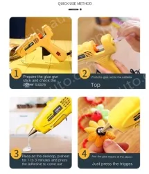 80W Extreme Glue Gun + 10 Glue Sticks + Storage Bag