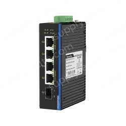 1 Port Gigabit SFP + 4 Ports Gigabit RJ45 Din-Rail Unmanaged Industrial Ethernet Switch