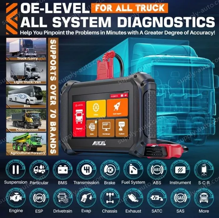 ANCEL V5 HD diesel truck detector diesel OBD diagnostic tool truck scanner