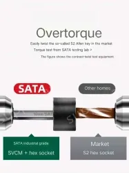 Extended flat head hex wrench 1.5mm 81304