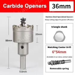 Stainless steel special hole opener 36mm