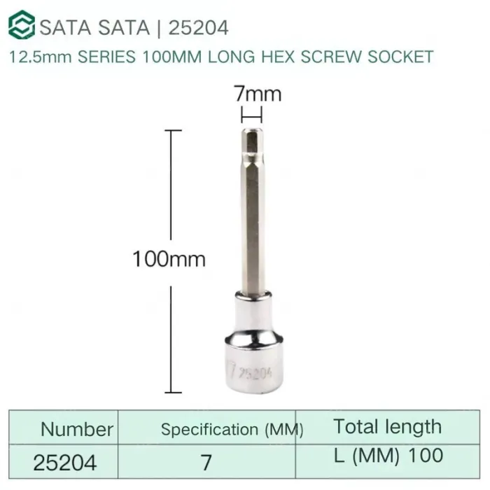 Dafei 7mm with a total length of 100mm-25204