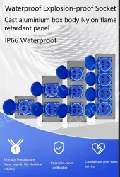 Explosion-proof cast aluminium 5-hole black