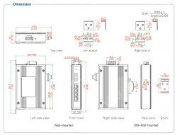 UOTEK 4 10/100Base-TX Ethernet ports and 1 100Base- FX optical port Network Fiber Optic Transceiver