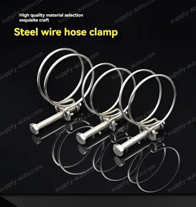 Double steel wire hose clamp 201 material 70-76*3 [wire diameter]