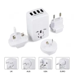 Newest product ,Universal travel adapter with 4 USB KRUSB-WLG3340B