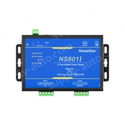 1 Port CAN-bus + 1*RS232/485 To Ethernet Opto-isolated Wall-mounted Ethernet CAN-bus Server