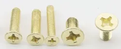 Golden Flat Head Screws M3*19