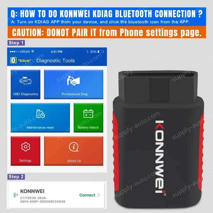 K DIAG Automotive Fault Diagnosis Instrument Engine Fault Reading Fault Code Query Playback Function Testing Tools