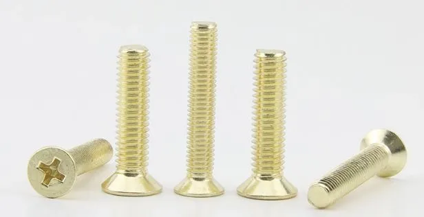 Golden Flat Head Screws M3*80