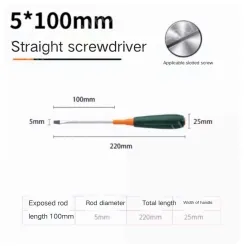 Slotted screwdriver 5*100