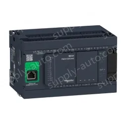 TM241CE24R logic controller, Modicon M241, 24 IO, relay, Ethernet