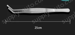 Stainless steel tweezers Curved tip (thick) 25cm