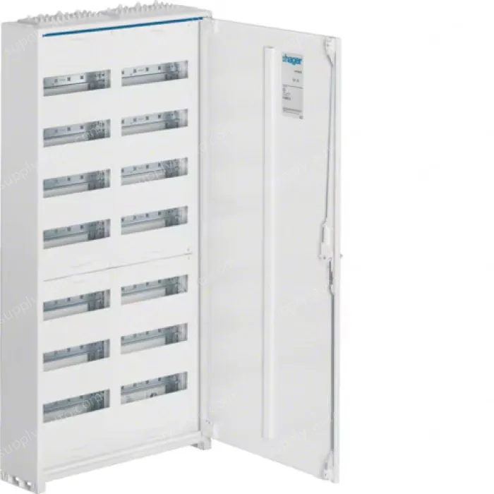 FWB encl.,univers,7-rows 168 modules cl.II IP44 w.plain door, 1100x550x161mm,QC