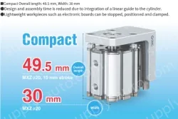 Compact Cylinder with Linear Guide MXZ Series ø12, ø16, ø20, ø25
