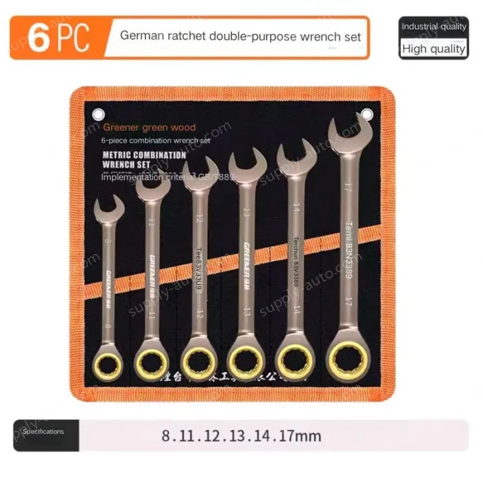 6 Pieces of Dual-purpose Ratchet (8-17)