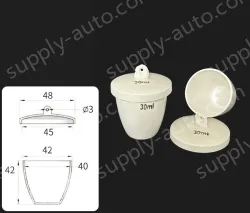 Ceramic crucibles 30ml+ lid