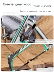 Industrial Heavy Duty 12 inch all-aluminum hacksaw stand includes 10 carbon hacksaw blades + 7 multi-function saw blades