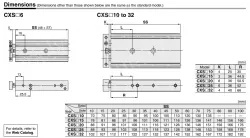 Dual Rod Cylinder CXS Series CXSM20-75