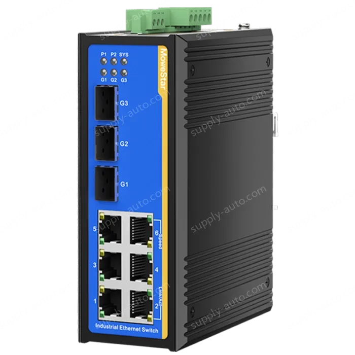[3 Gigabit + 6 Gigabit Battery] ring network management industrial switch