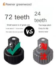 Upgraded 72-tooth bent shank auto repair 46-piece set