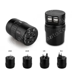 Universal travel adapter with 4 USB KRUSB-WLG3339B