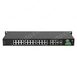 4 Ports Gigabit Combo + 24 Ports Gigabit RJ45 Rack-mount Unmanaged Industrial Ethernet Switch