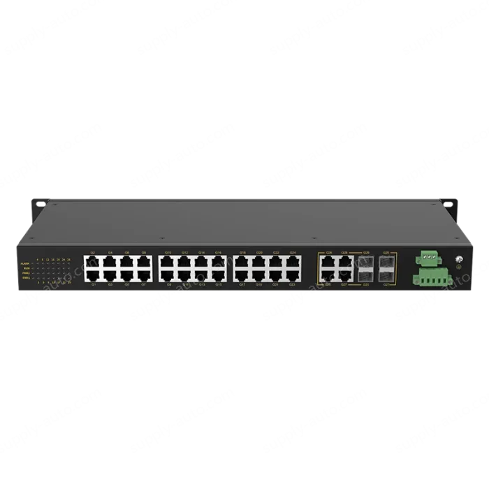 4 Ports Gigabit Combo + 24 Ports Gigabit RJ45 Rack-mount Unmanaged Industrial Ethernet Switch
