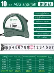 ABS anti-drop 10m ruler width 25mm-91317A