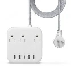 3 AC Outlets USB Power Strip