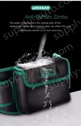 The waist bag can hold a mobile phone and a power drill 1680D wear-resistant zipper+electric drill buckle