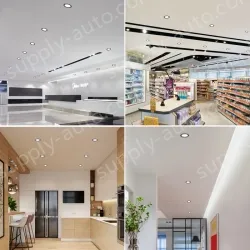 S8 downlight black + double silver 6W