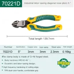 70221D/5" diagonal pliers labor-saving type