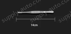 Stainless steel tweezers Straight round head (thick) 14cm