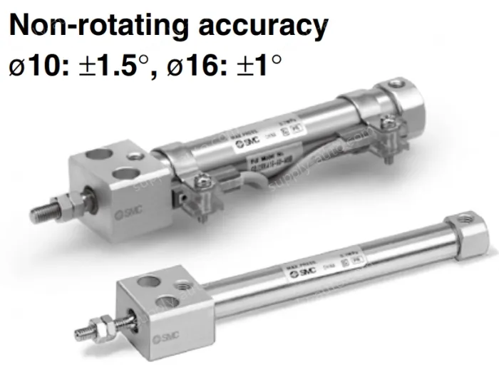 Direct Mount, Non-rotating Rod Type Double Acting, Single Rod CJ2RK Series &oslash;10, &oslash;16