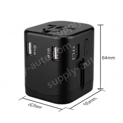 Universal travel adapter with 4 USB KRUSB-WLG3321B