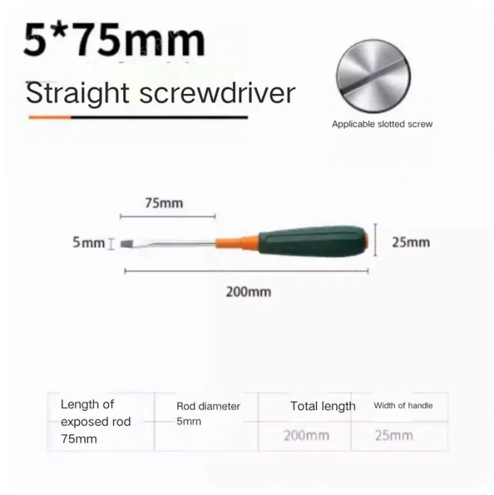 Slotted screwdriver 5*75