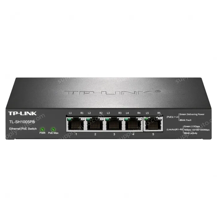 5 x 2.5G/1G adaptive RJ45 ports 2.5G Ethernet PoE switch