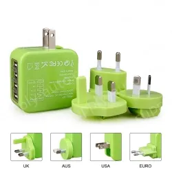 Universal travel adapter with 4 USB KRUSB-WLG3332B