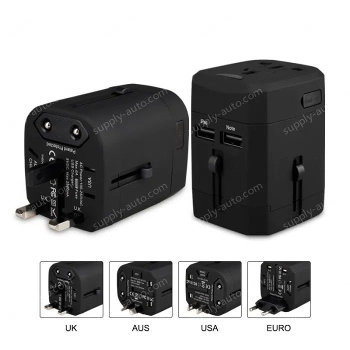 2USB travel adapter 2500mA,5V, KRUSB-WLG3327B