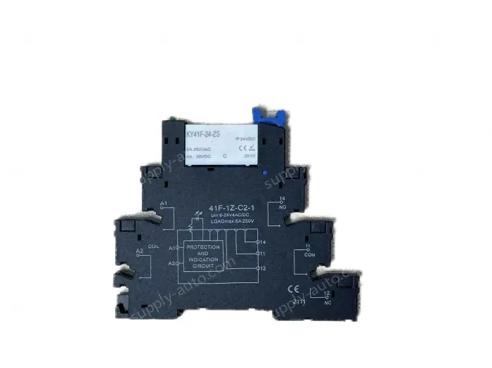 KY41F ultra-thin relay 1NO1NC/Ith: 6A 48VDC Upgraded Base