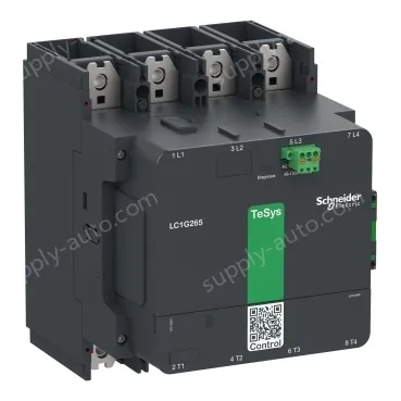 LC1G4004LSEN Contactor, high power, TeSys Giga, 4P(4NO), AC-1, <=440V 550A, standard version, 200-500V AC/DC wide band coil