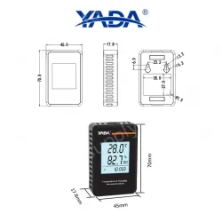 YD876Y-N2 digital temperature and humidity LCD display 485 RJ45